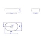 Cuba De Apoio Deca Slim 50x30 Oval Soft Antracite + Válvula +