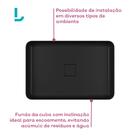 Cuba De Apoio Deca Slim 60x40 L.13060.94 Retangular Ébano Fos