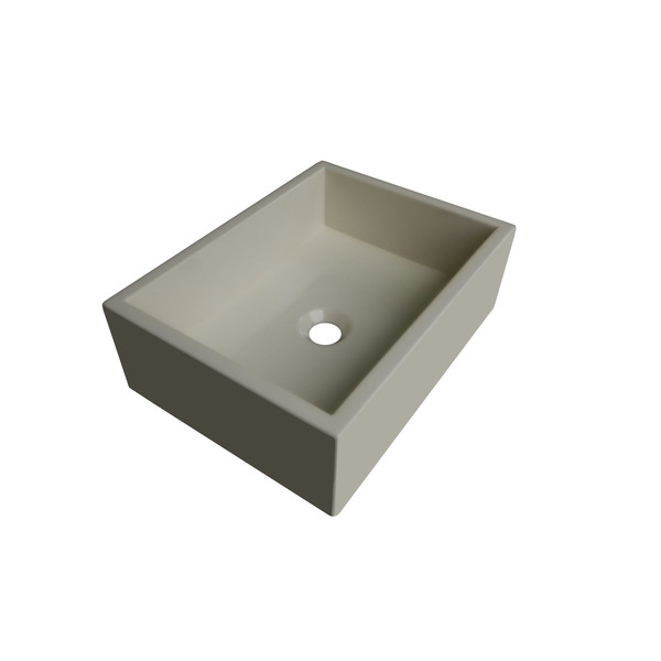 Cuba de Apoio em Ardósia Biscuit Fosco Retangular 40x30x12cm Venturi