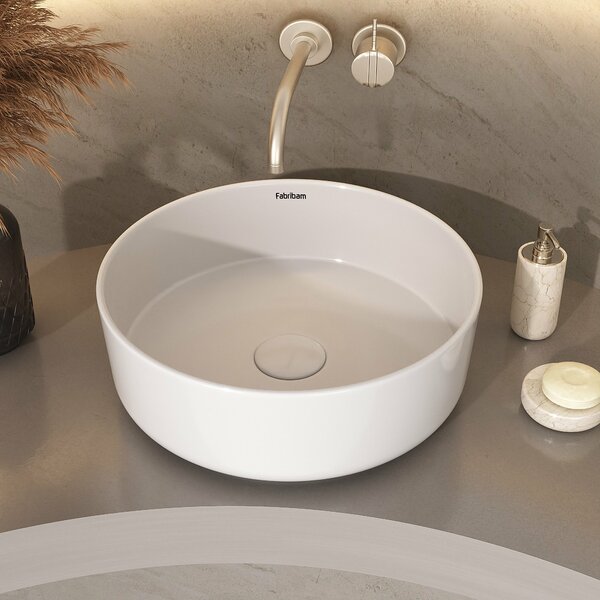 Cuba De Apoio Em Cerâmica Luana + Válvula Click - Fabribam Br