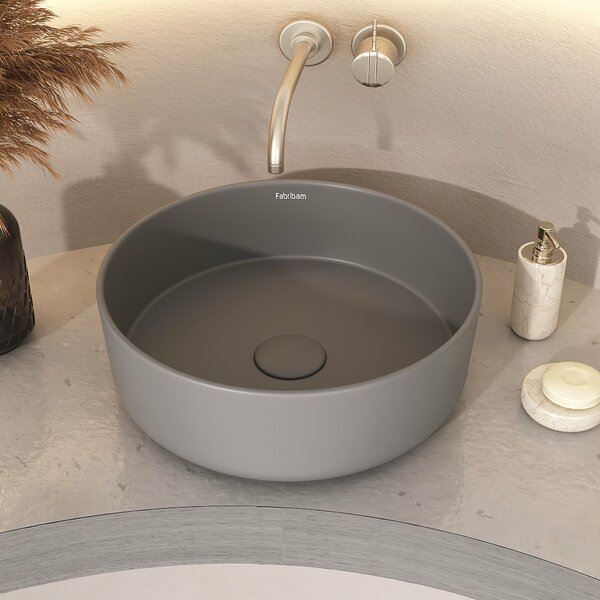 Cuba De Apoio Em Cerâmica Luana + Válvula Click - Fabribam Ci