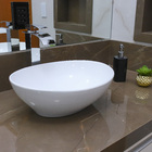 Cuba De Apoio Em Cerâmica Para Lavabos E Banheiros - Branca -