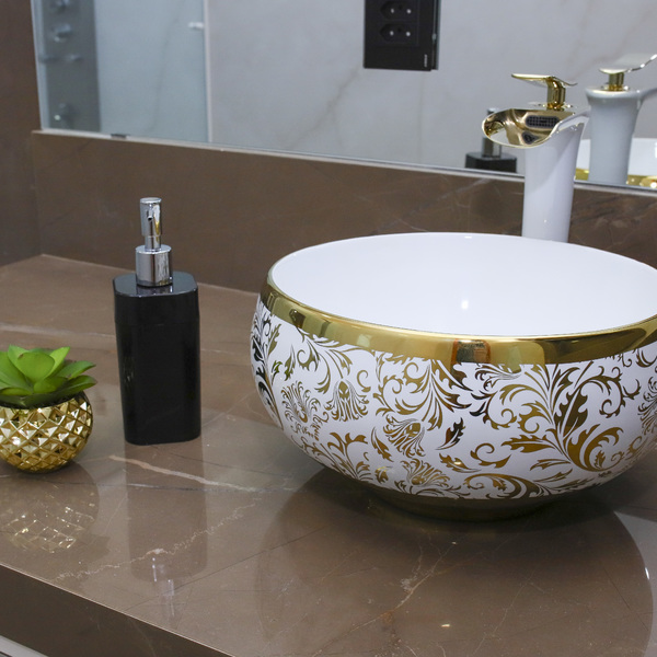 Cuba De Apoio Em Cerâmica Para Lavabos E Banheiros - Branca E