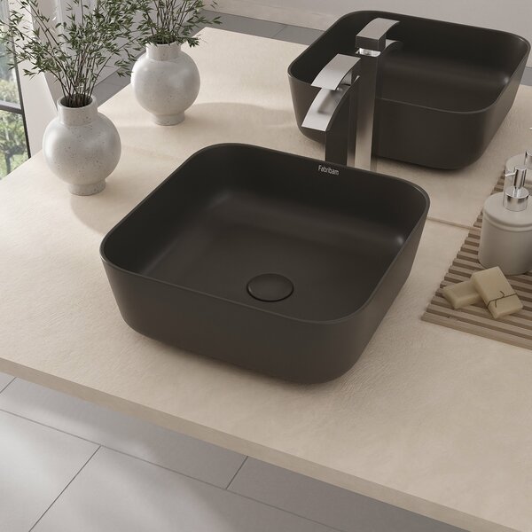 Cuba De Apoio Em Cerâmica Sofia + Válvula Click - Fabribam Ma