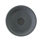 Cuba de Apoio em Cimento Redondo Cinza 9,5x33,5cm Yby Decor