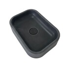 Cuba de Apoio em Cimento Retangular Grafite 10x41,5cm Yby Decor