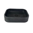 Cuba de Apoio em Cimento Retangular Grafite 10x41,5cm Yby Decor