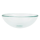 Cuba de Apoio em Vidro Redonda 30cm diâmetro Incolor VBCristais