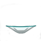 Cuba de Apoio em Vidro Quadrada Bali 34x34cm Incolor VBCristais