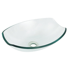 Cuba de Apoio em Vidro Oval Barril 39x28cm Incolor VBCristais