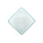 Cuba de Apoio em Vidro Origami 34x34cm Incolor VBCristais