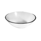 Cuba de Apoio em Vidro Redonda 30cm diâmetro Branca VBCristais