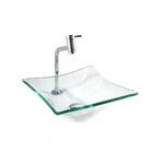 Cuba De Apoio Em Vidro Rt 30 Cm Em Vidro 8 Mm Incolor