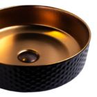 Cuba De Apoio Evier Lavatório Preto Cobre Martelado Banheiro