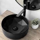 Cuba De Apoio Evier Preto Fosco Geométrica Black Matte