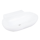 Cuba de Apoio Cerâmica Oval Gelo 13,5x55,5x37cm L.105.17 Deca