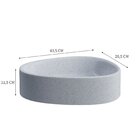 Cuba De Apoio Gota Bg43 43,5x26,5cm Lapimat Branco Granit Mat