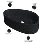 Cuba De Apoio Gota Para Banheiro Lavabo C01 Bg43w Preto Grani