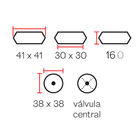 Cuba De Apoio Lexxa 40x40x15 5 Redonda Marrom Mesclado Lx112