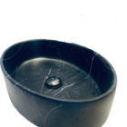 Cuba De Apoio Linha Itália Na Cor Black Mármore Matte Lisa Ov