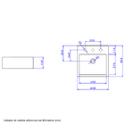 Cuba de Apoio Louça Marrom Fosco L73 15,5x40,5x40,5cm Deca