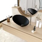 Cuba De Apoio Meia Lua Bm38 38,5x38,5cm Lapimat Preto Matte F