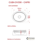 Cuba De Apoio Ov39 Oval 39,5x30cm Colorida