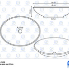 Cuba De Apoio Oval 50 Cm (branca Fosca)