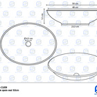 Cuba De Apoio Oval 50 Cm (preta Fosca)