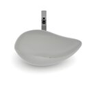 Cuba De Apoio Oval 54x37,5cm Ruy Ohtake Roca Cinza