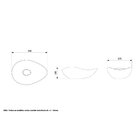 Cuba De Apoio Oval 54x37,5cm Ruy Ohtake Roca Cinza