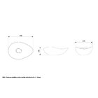 Cuba De Apoio Oval 54x37,5cm Ruy Ohtake Roca Matte Black