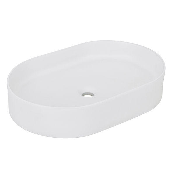 Cuba de Apoio Oval Barcelona 57x37cm Branco Matte Sensea
