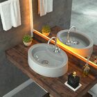 Cuba De Apoio Oval C01 Para Banheiro Onix O43 Cinza - Lyam De