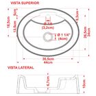 Cuba De Apoio Oval C01 Para Banheiro Onix O43 Vermelho - Lyam