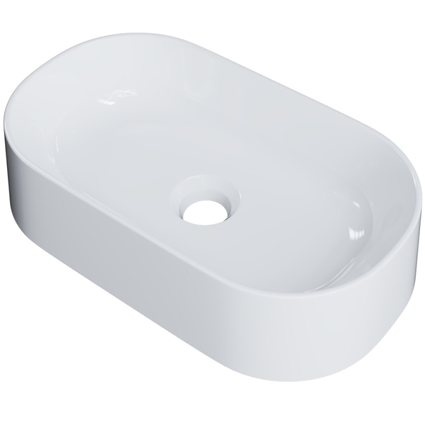 Cuba De Apoio Oval Para Banheiro Lavabo Laila C01 O42w Branco