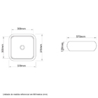 Cuba de Apoio Louça Palha ICA7 12x37x37cm Icasa