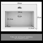 Cuba De Apoio Para Banheiro 35x35cm Chanel Branco