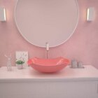 Cuba De Apoio Para Banheiro Abaulada L42 Lux Compace Rosa