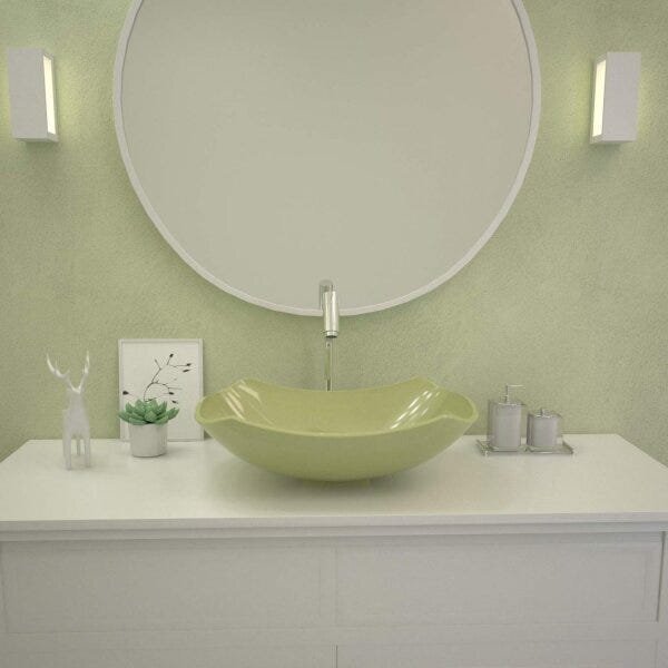 Cuba De Apoio Para Banheiro Abaulada L42 Lux Compace Verde Ac