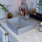 Cuba De Apoio Para Banheiro Aq33 Angular Volcano Cinza