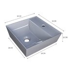 Cuba De Apoio Para Banheiro Aq33 Angular Volcano Cinza