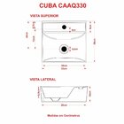 Cuba De Apoio Para Banheiro Aq33 Angular Volcano Rosa