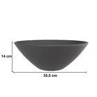 Cuba De Apoio Para Banheiro Em Louça Cuia Preto Fosco - Cozim