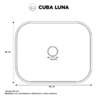 Cuba De Apoio Para Banheiro Em Mármore Sintético Luna Areia -