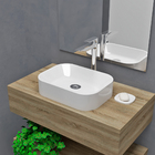 Cuba De Apoio Para Banheiro Em Mármore Sintético Luna Branco