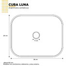 Cuba De Apoio Para Banheiro Em Mármore Sintético Luna Branco