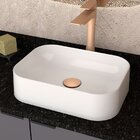 Cuba De Apoio Para Banheiro Em Mármore Sintético Luna Branco