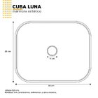 Cuba De Apoio Para Banheiro Em Mármore Sintético Luna Cozimax