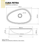 Cuba De Apoio Para Banheiro Em Mármore Sintético Petra Branco